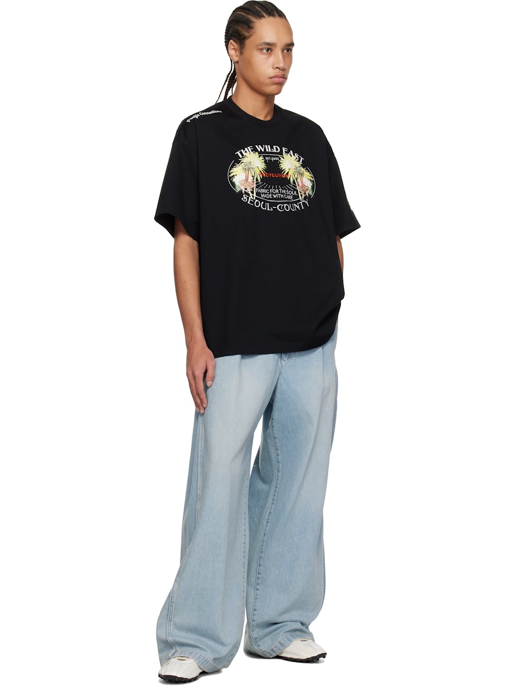 Black Palm Tree Graphic T-shirt - 5