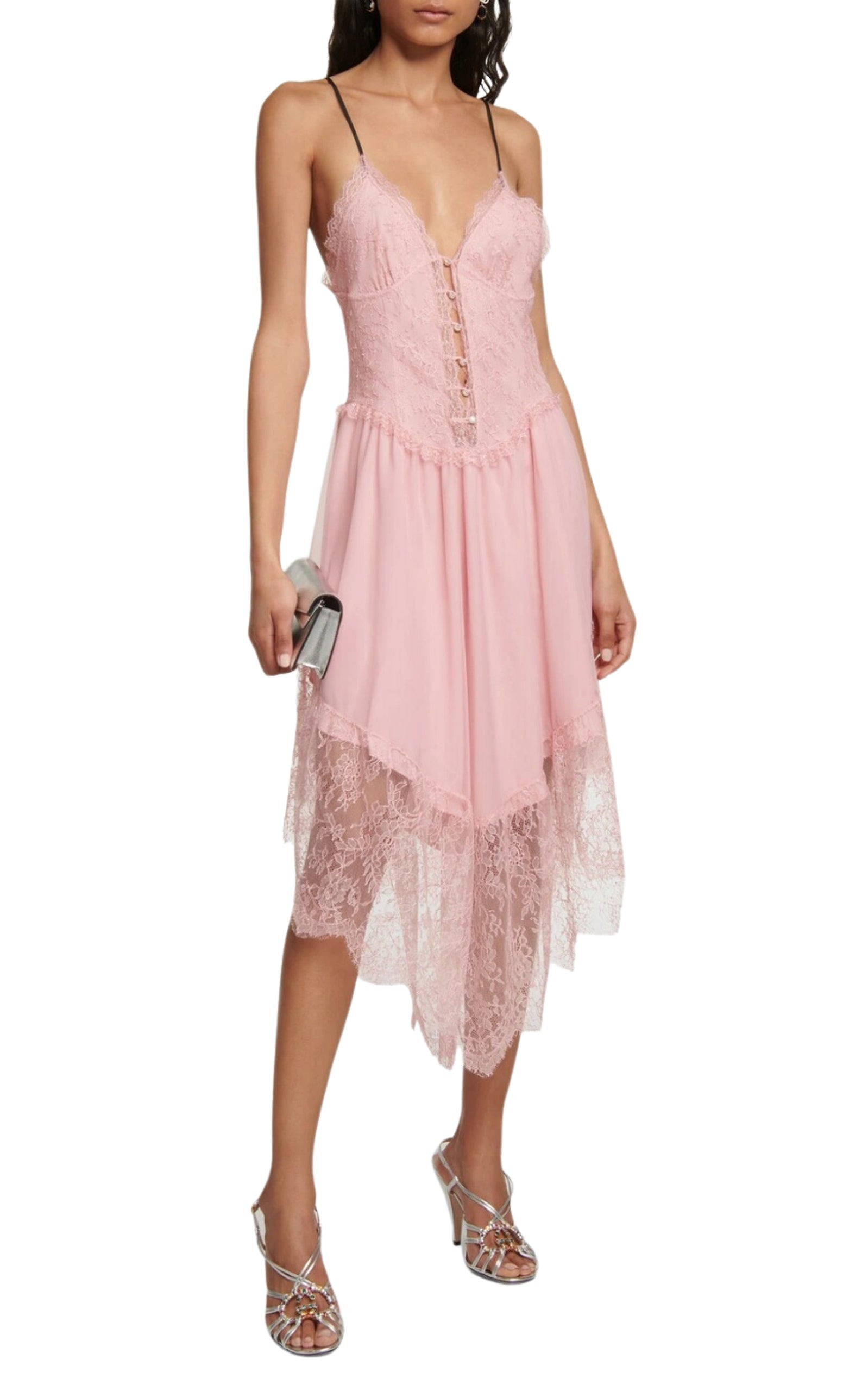 Lace-Trimmed Lingerie Dress - 3
