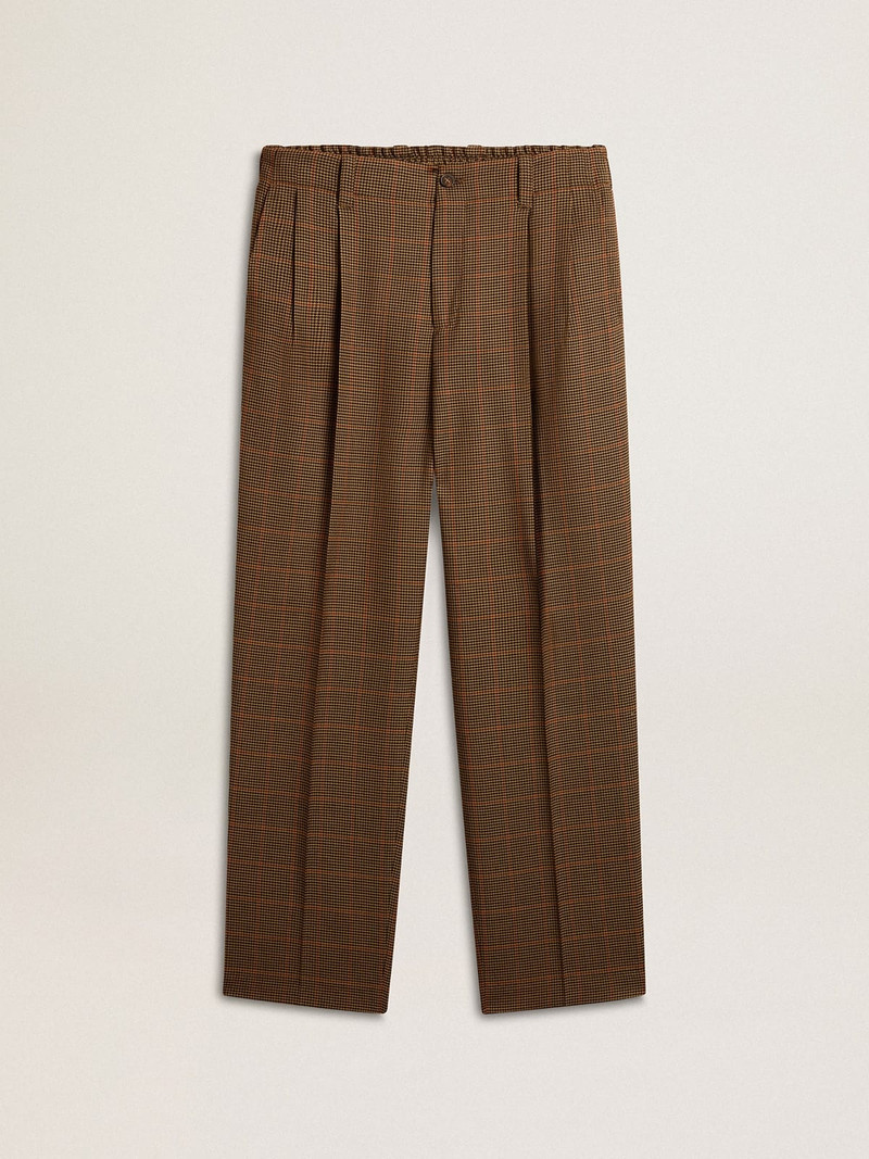 Men's pants in three-colored houndstooth 1
