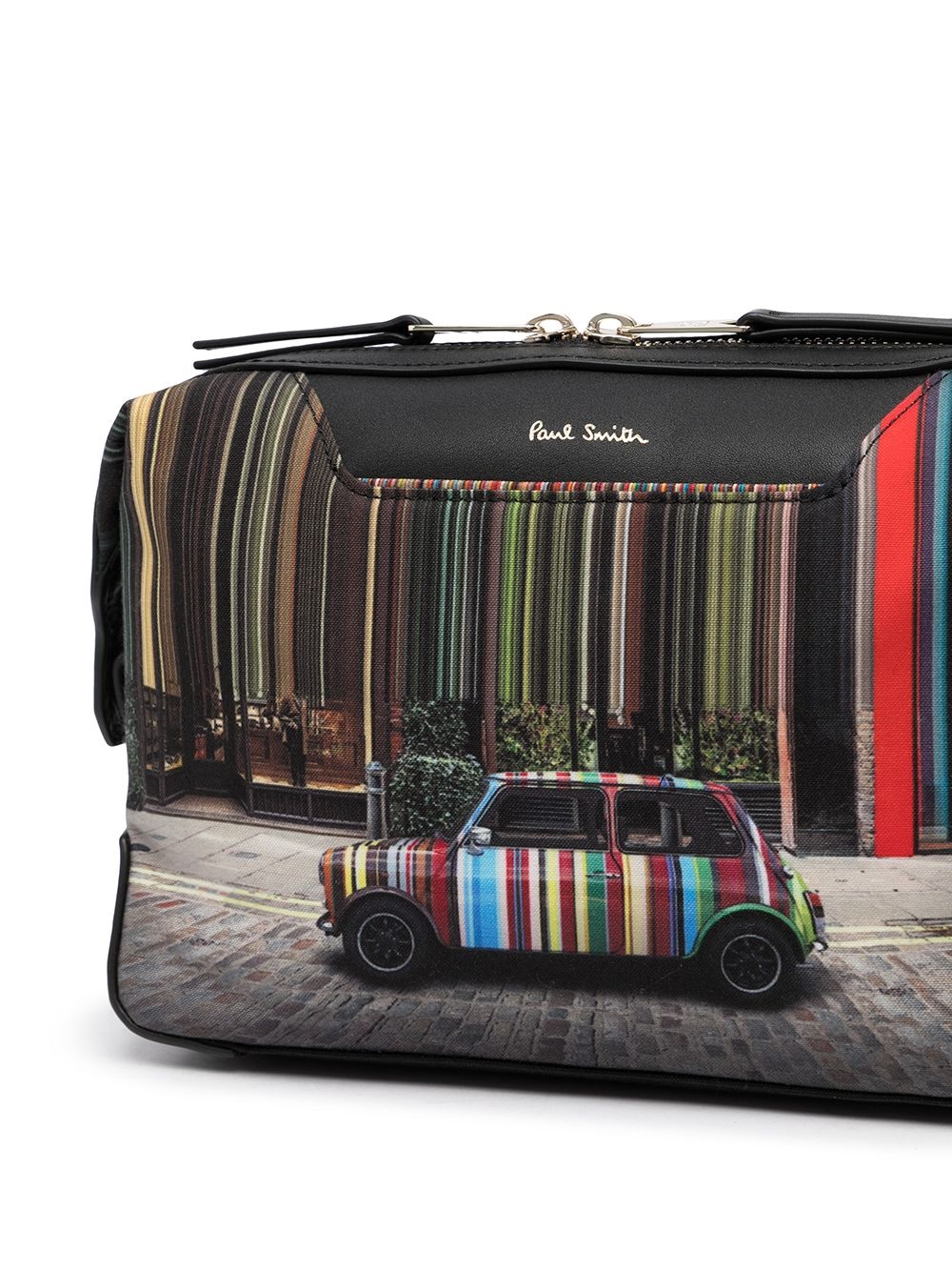 car stripe-print wash bag - 4