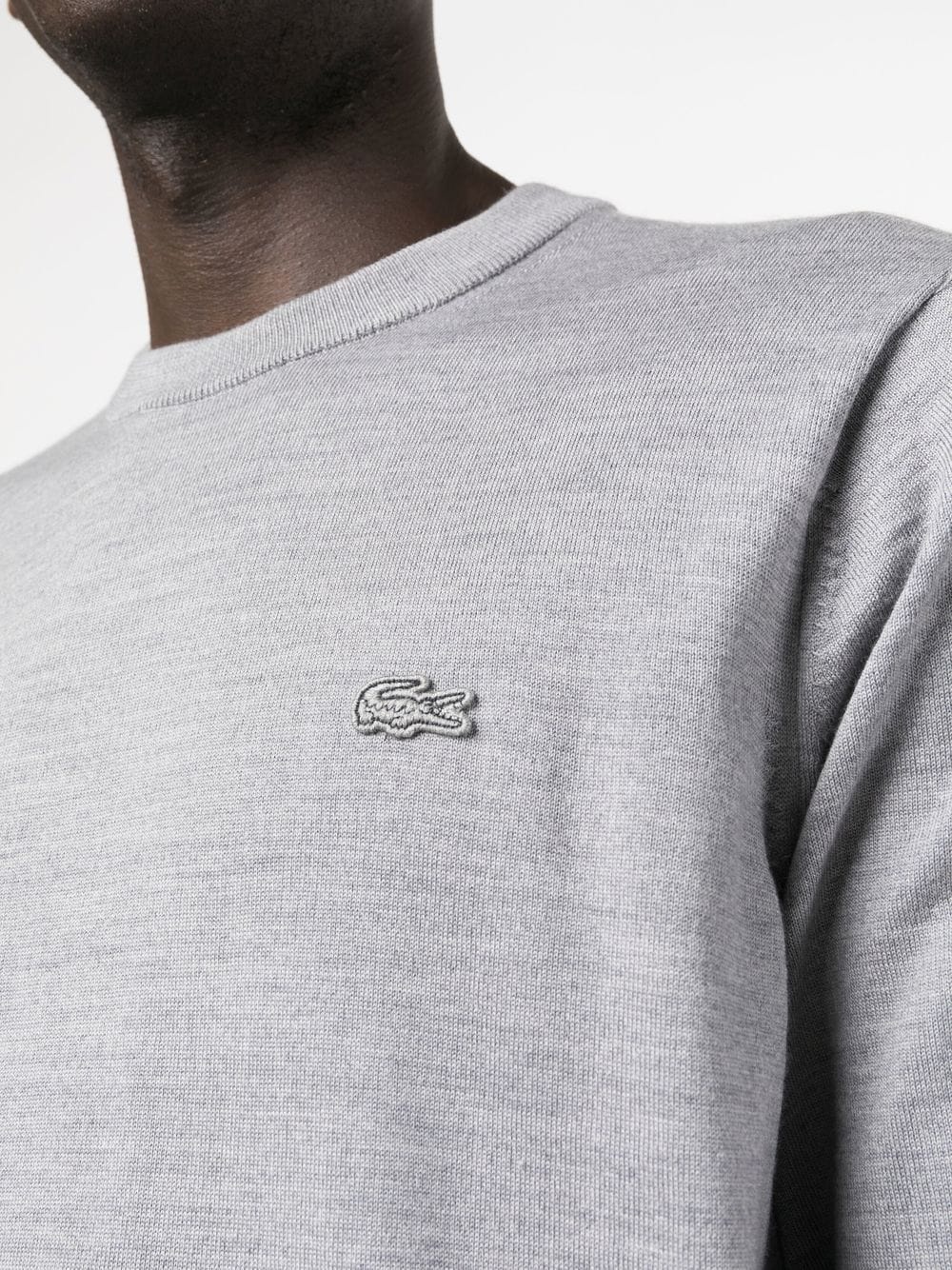 logo-patch crew neck jumper - 5