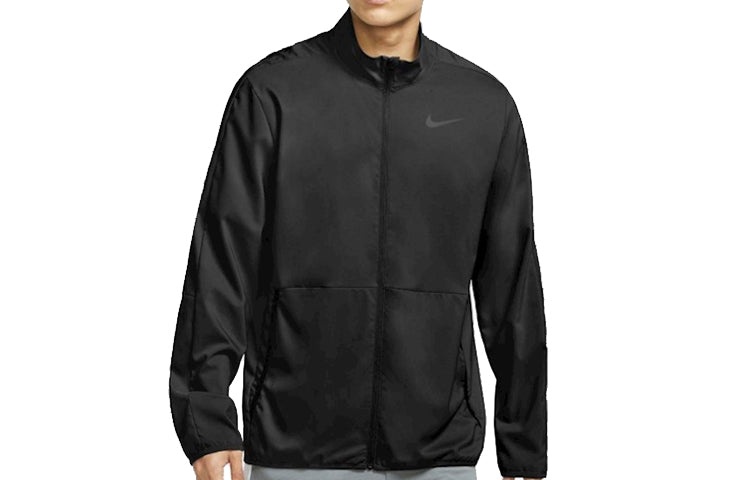 Nike DRI-FIT Stand Collar Casual Sports Training Jacket Black CU4953-010 - 3