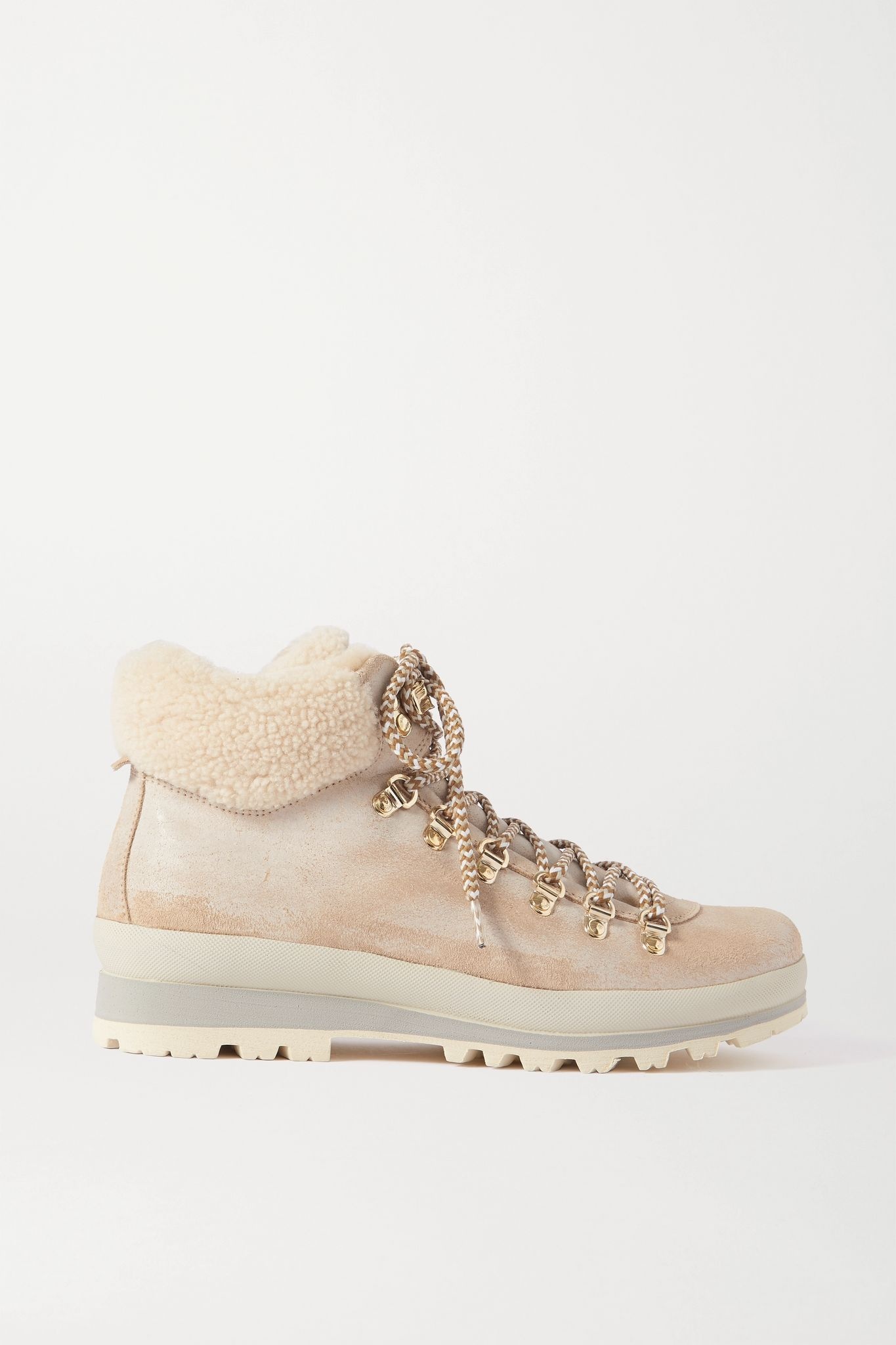 St. Anton shearling-lined nubuck ankle boots - 1