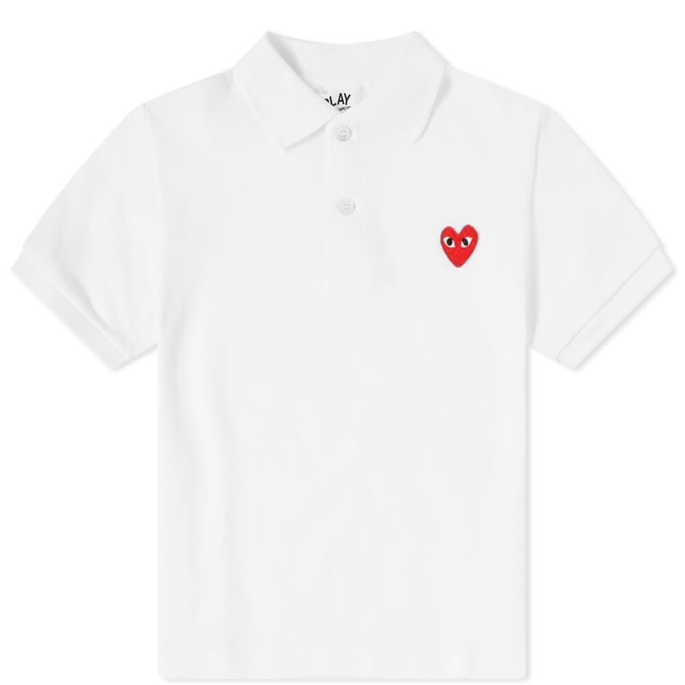 Comme des Garcons Play Kids Red Heart Polo - 1