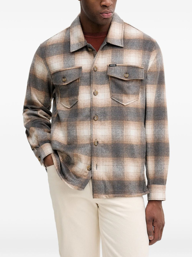 checked chest-pocket shirt 1