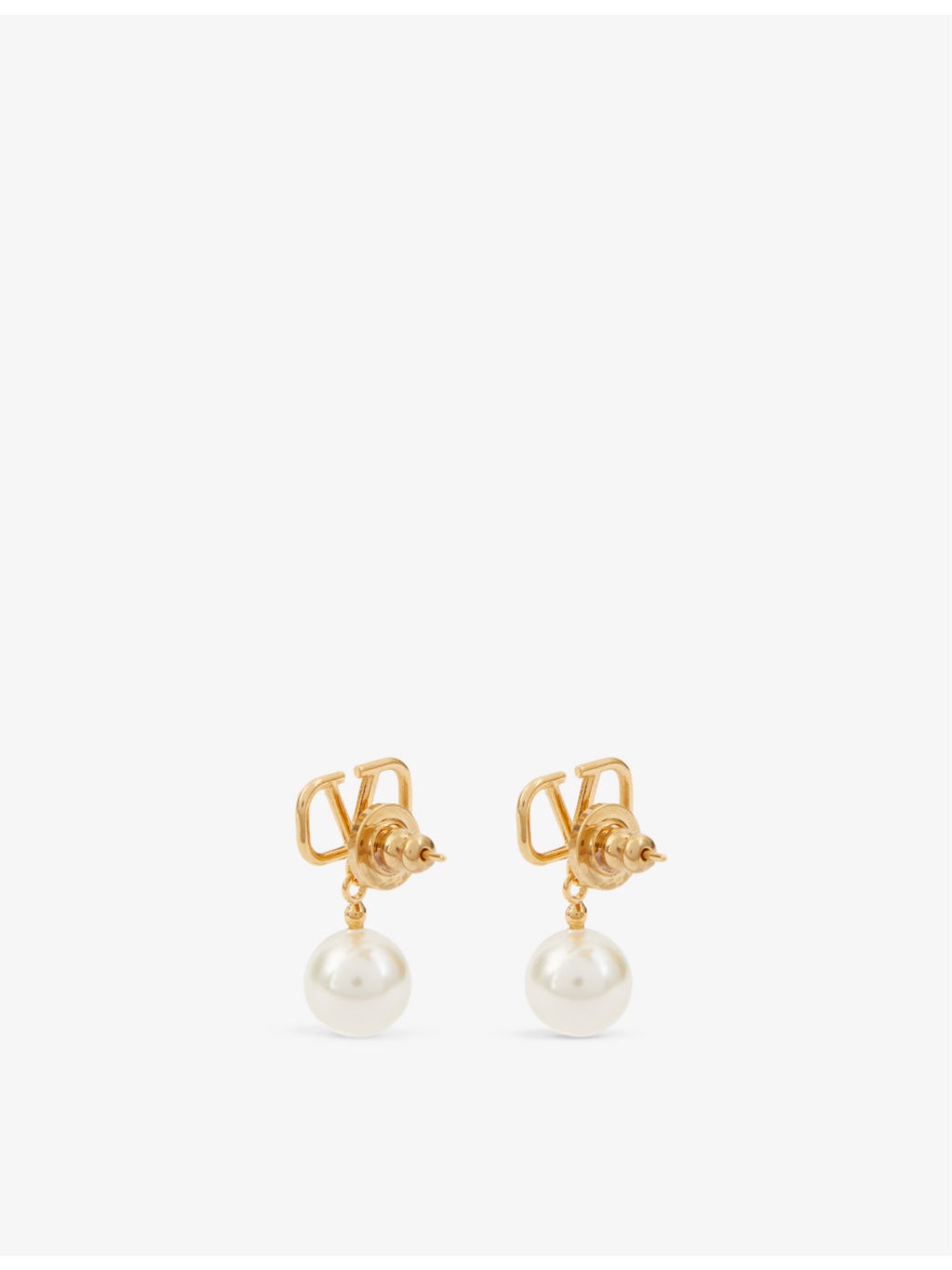 VLOGO brass and pearl earrings - 3