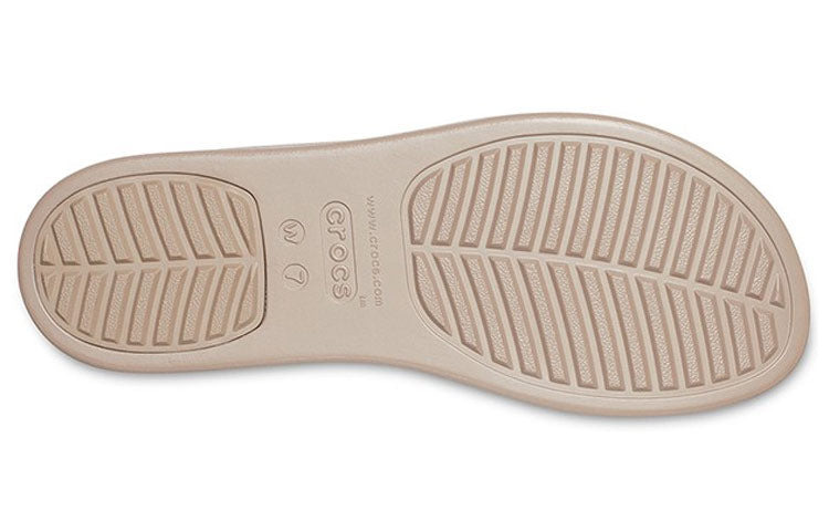 (WMNS) Crocs Brooklyn Lightweight Mushroom Gray Sandals 206219-16T - 5