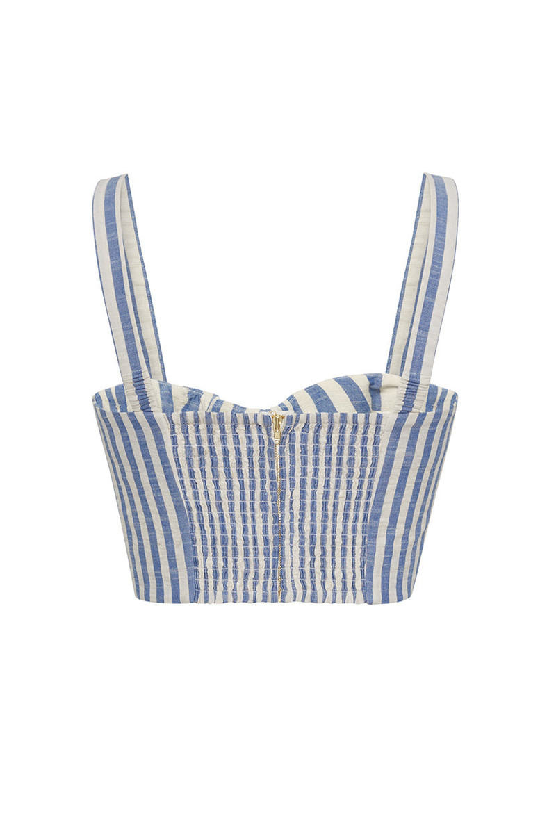 Claudine Top Add To Your Claudine Collection In This Vibrant Blue Stripe 3