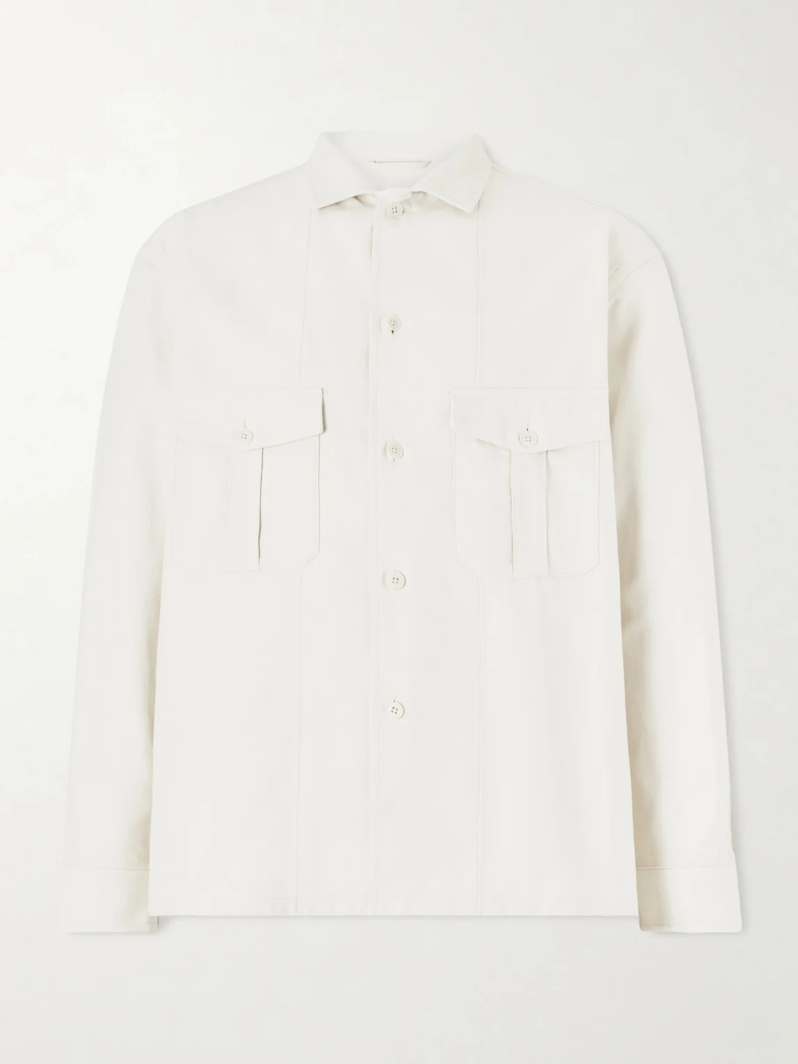 Military Cotton-Twill Overshirt - 1