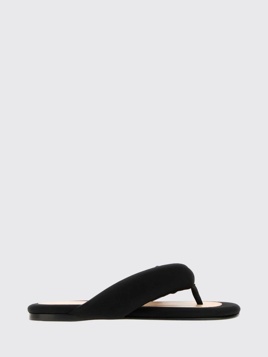CARVEN Satin Thong Sandals with a Round Toe and a Low Heel - 1