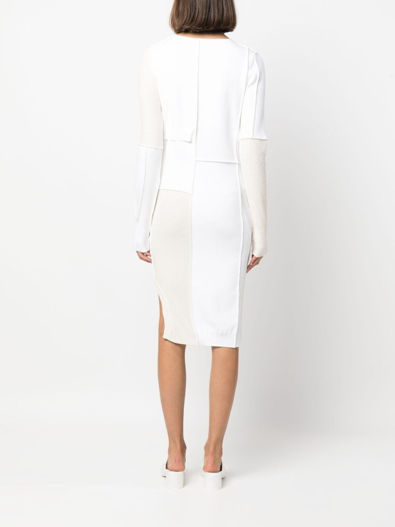colour-block exposed-seam midi dress 4