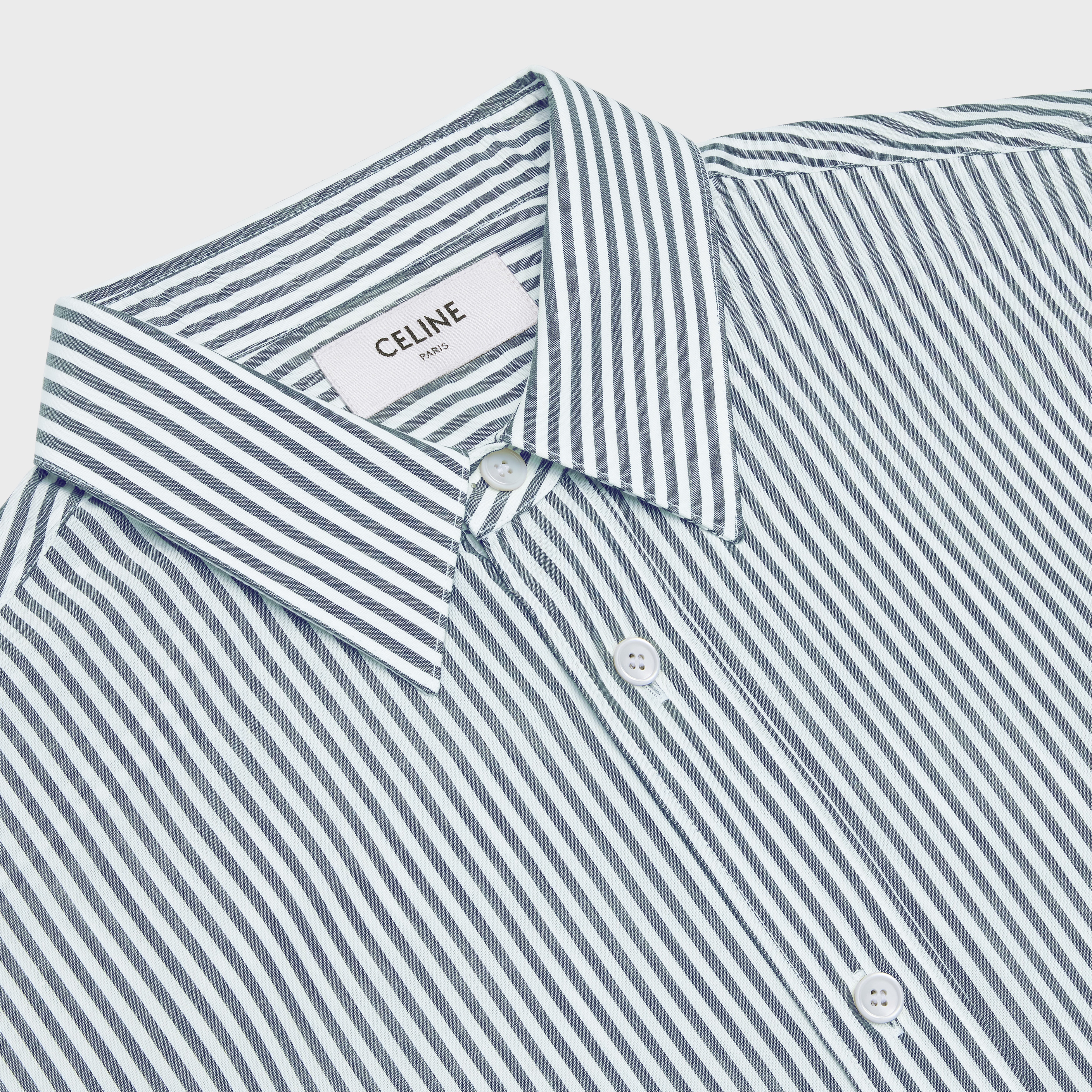 CLASSIC SHIRT IN STRIPED SMOOTH HESSIAN - 3