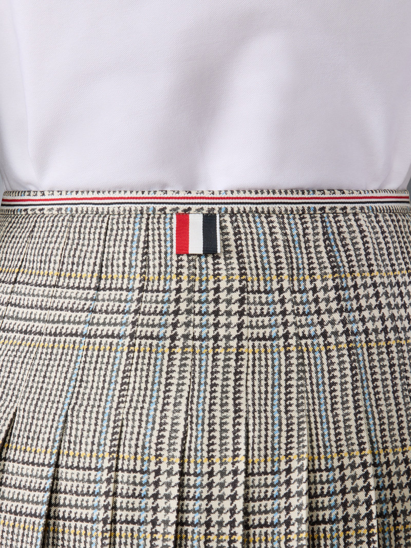 HUNTING TWEED SILK TWILL PLEATED SKIRT 6