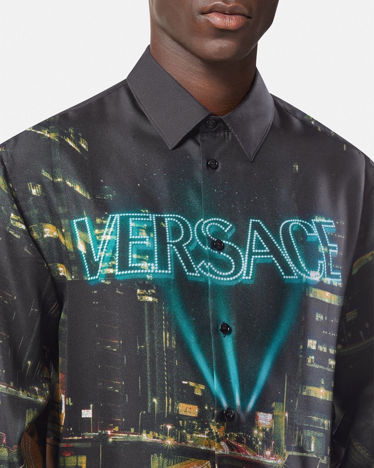 Versace City Lights Silk Shirt - 5