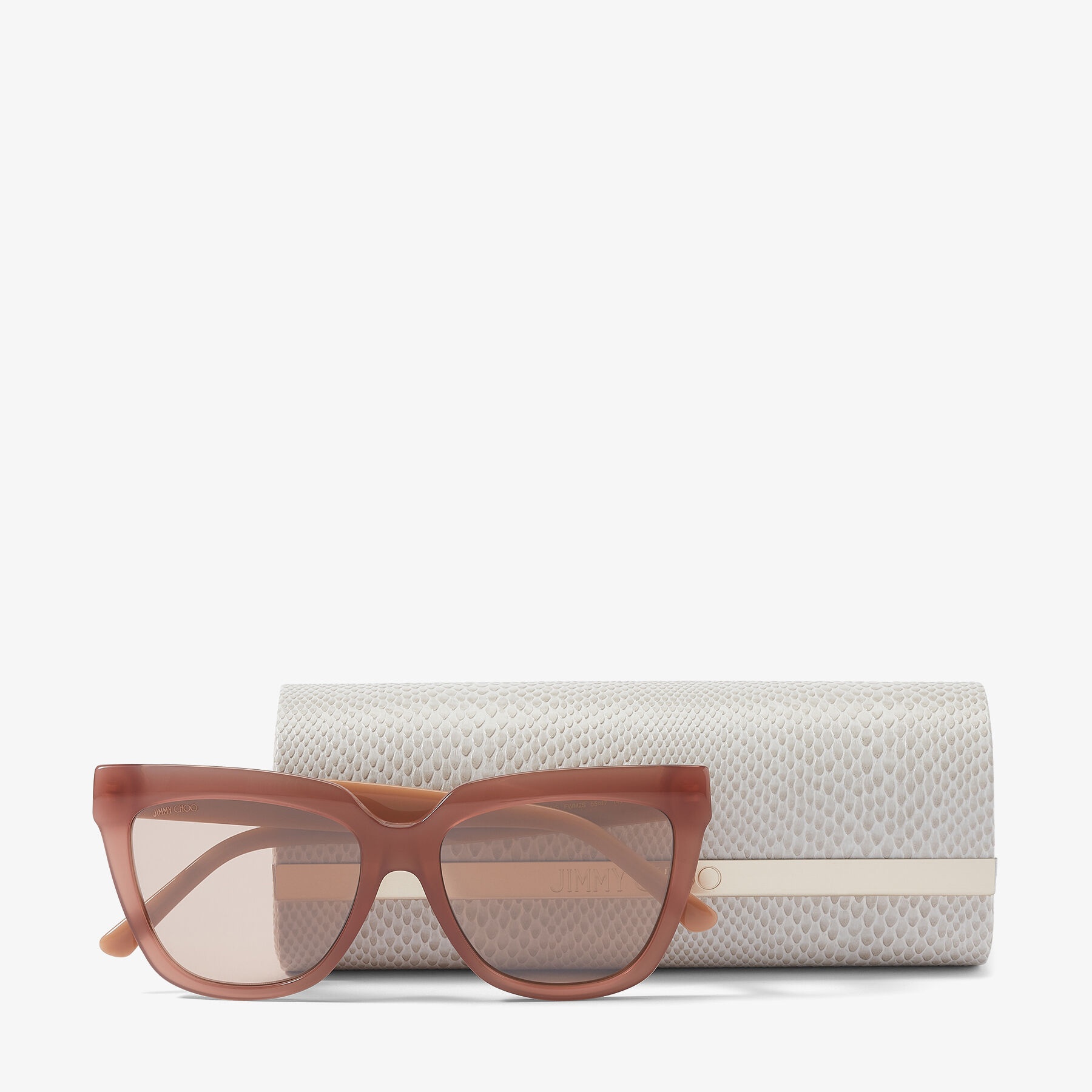 Julieka
Opal-Nude Square-Frame Sunglasses with JC Emblem and Studs - 4