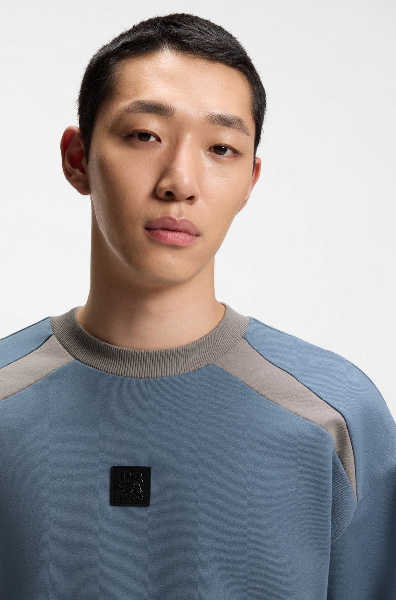 HUGO X RB COTTON-TERRY SWEATSHIRT WITH BULL MOTIF 3