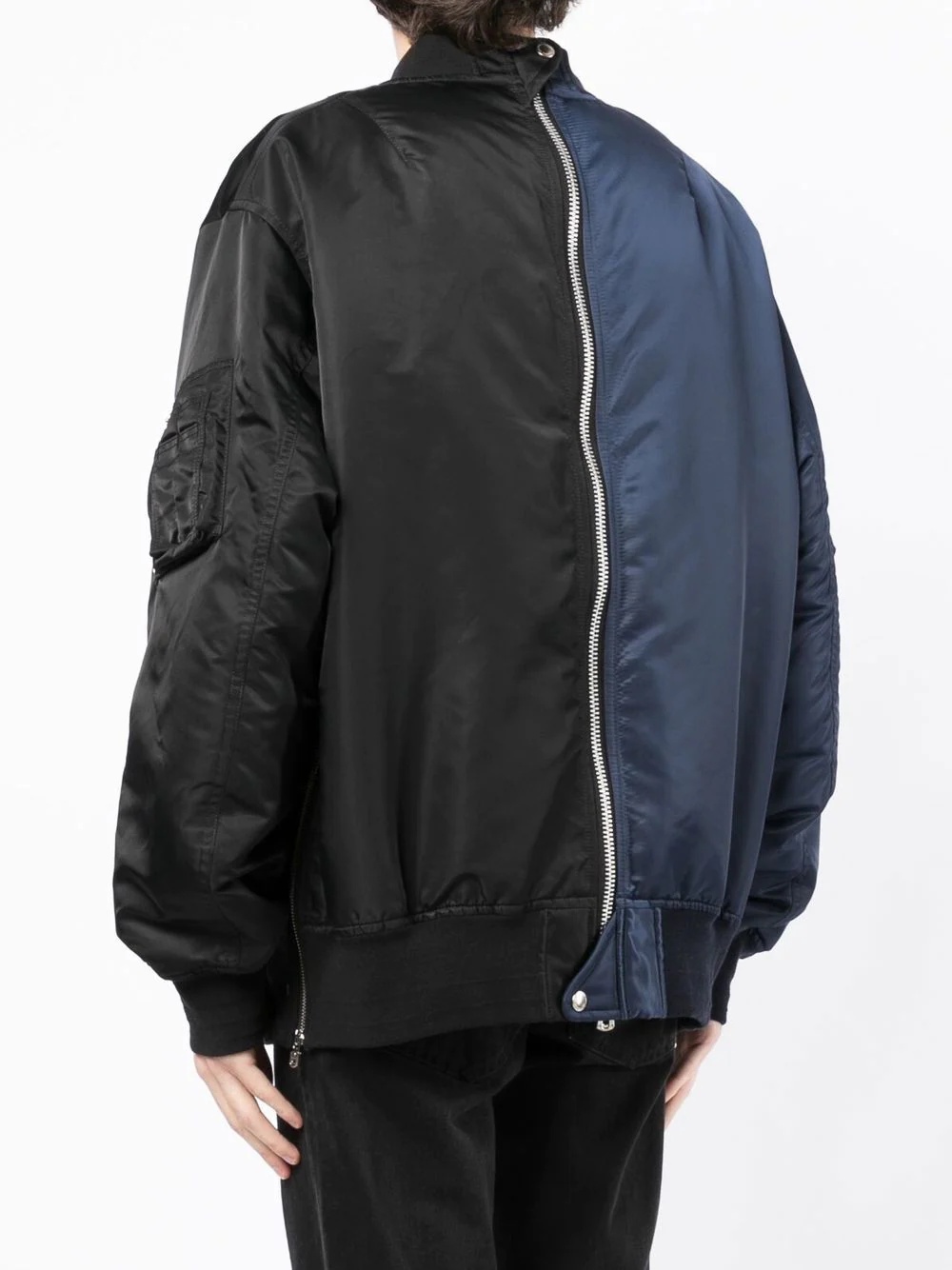 Oversized two-tone flight jacket - 3