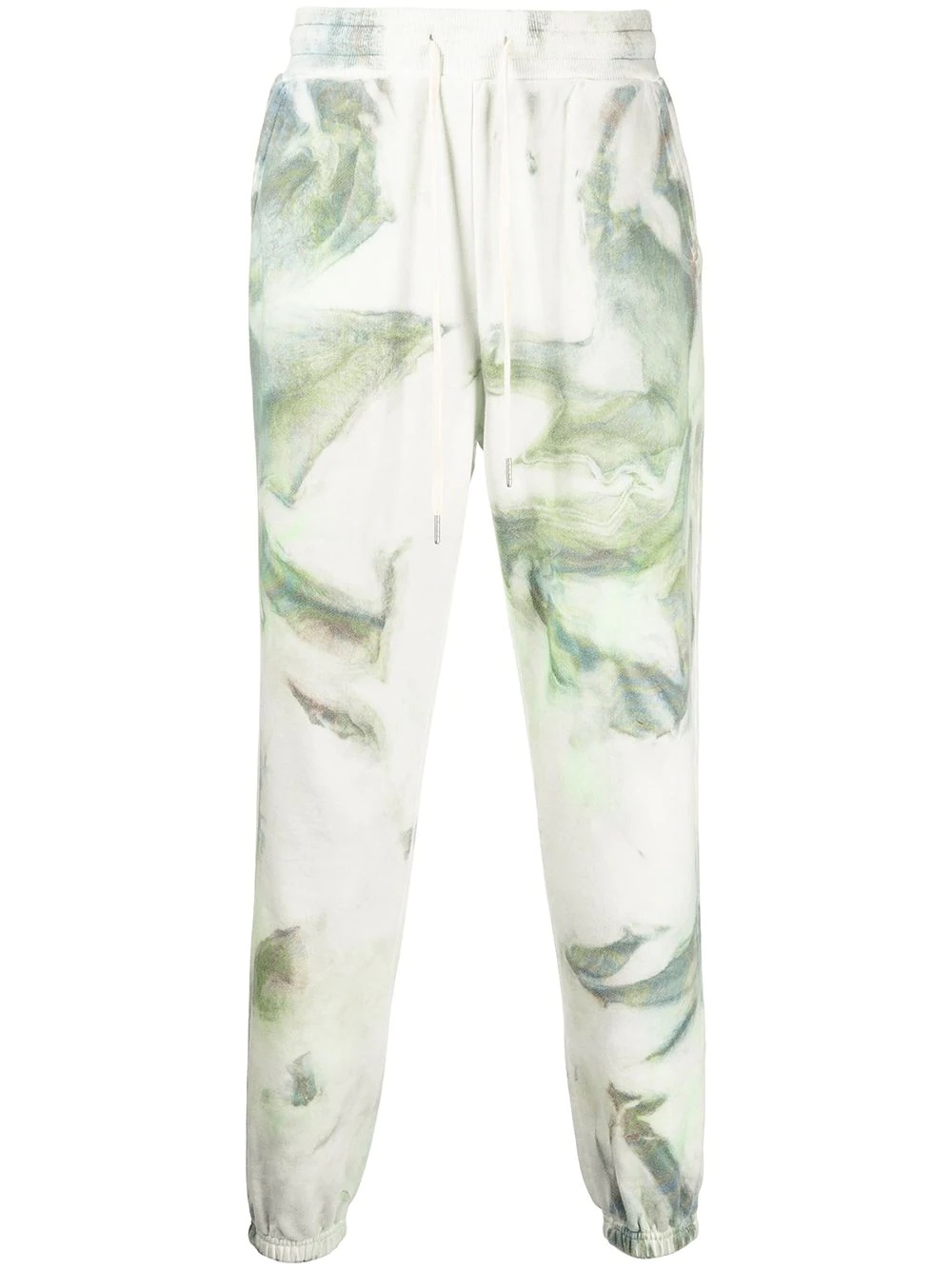 tie-dye cotton track pants - 1