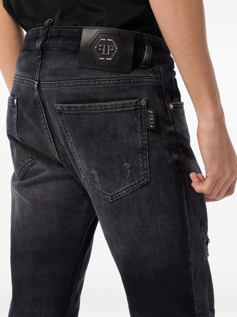 distressed-detail jeans - 4