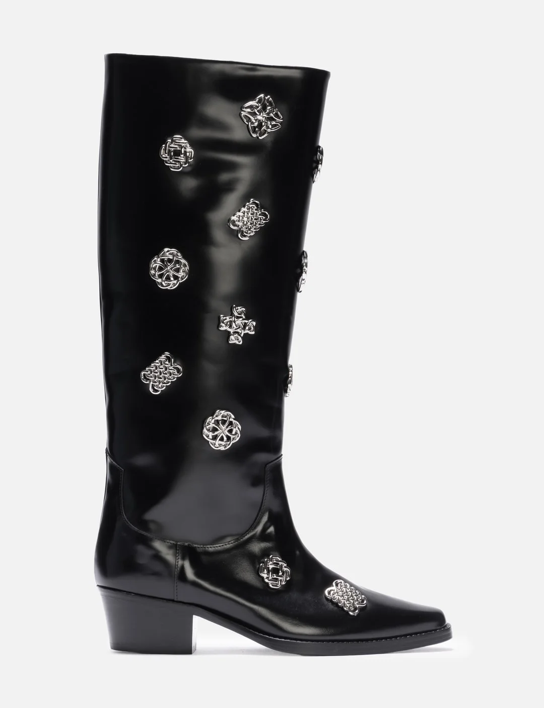 CALF-HIGH BUFFED LEATHER BOOTS - 1