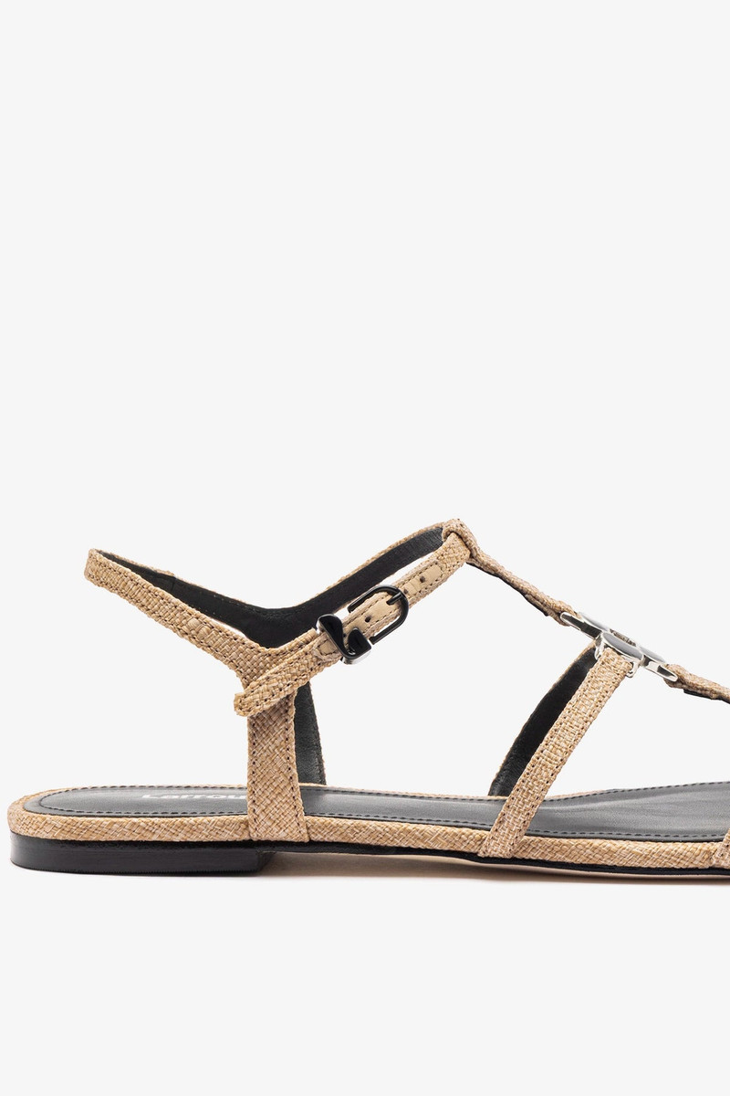 Hana Flat Sandal Beige Raffia 4