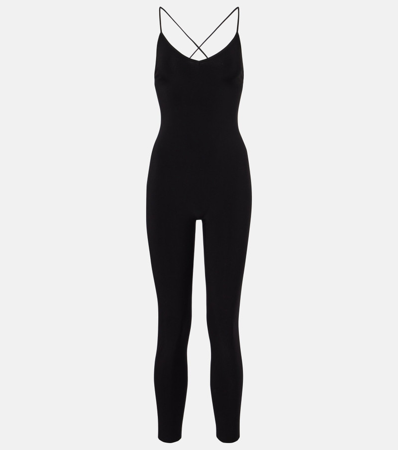 Fara open-back jersey catsuit 1