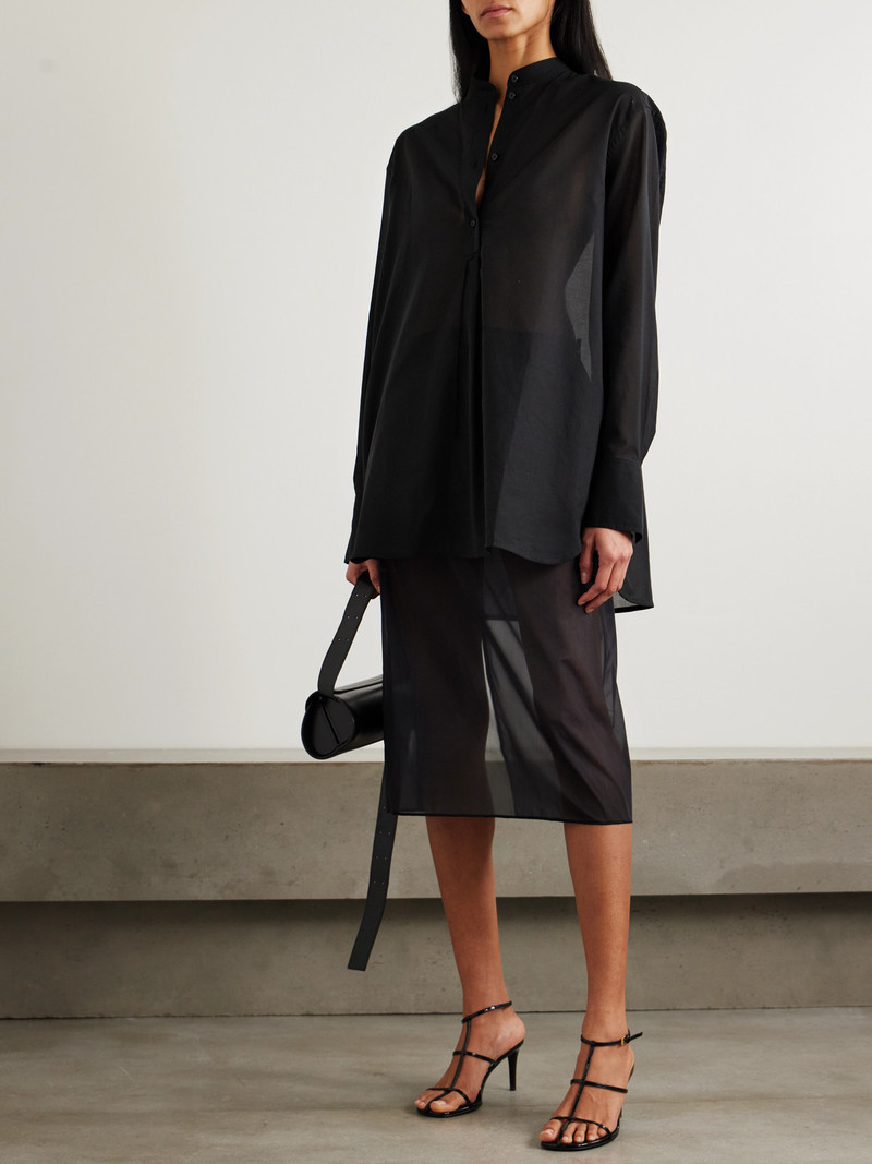 TOTEME Embroidered Organic Cotton-voile Shirt outlook