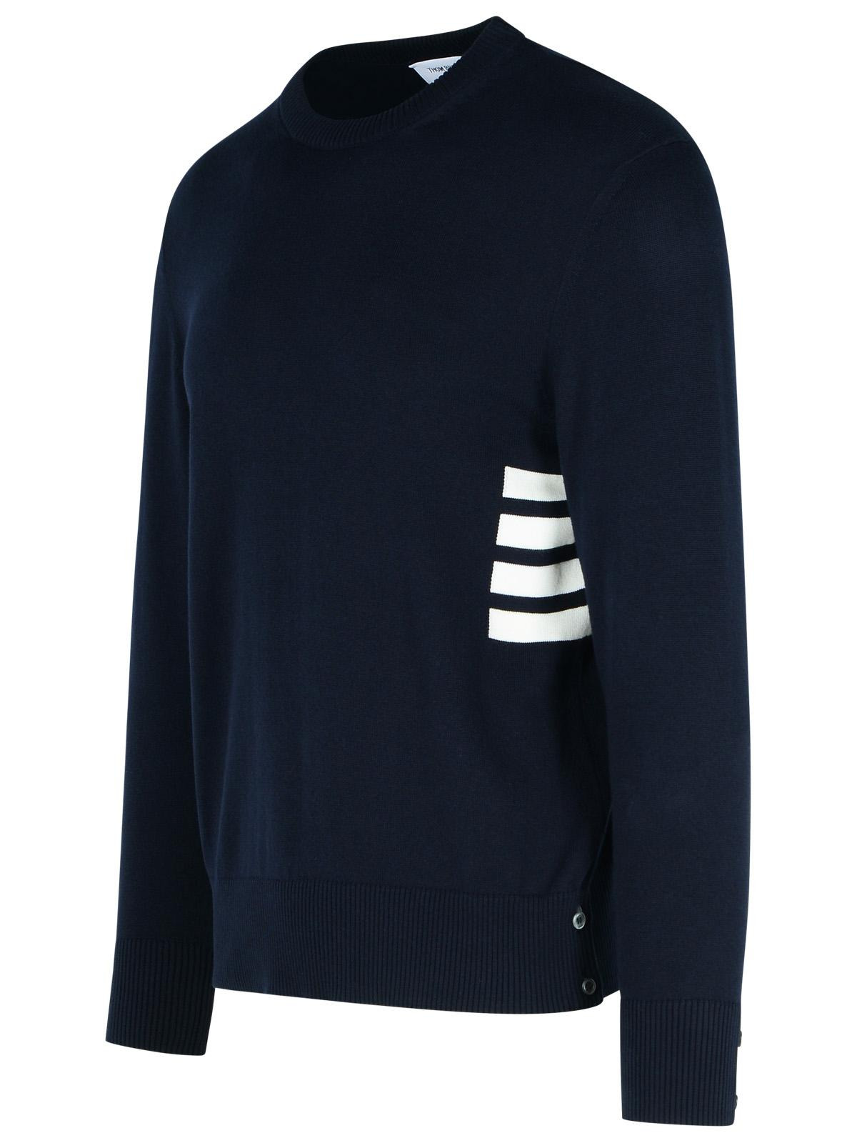 Thom Browne 'Stitch' Navy Cotton Sweater Men - 2