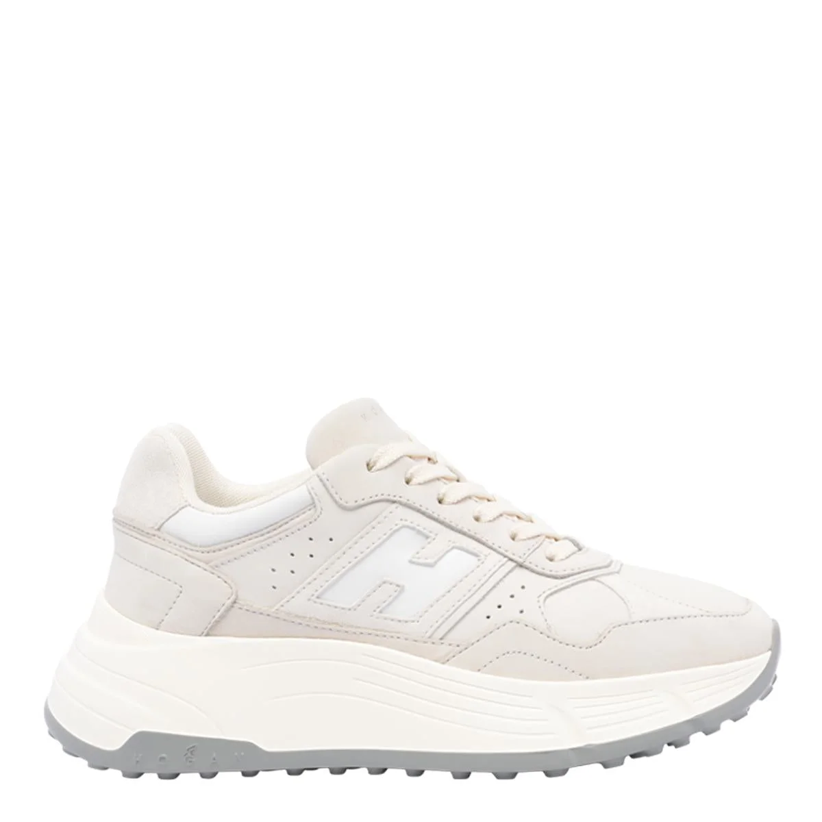 Hogan 'H669' Ivory Leather Sneakers - 1