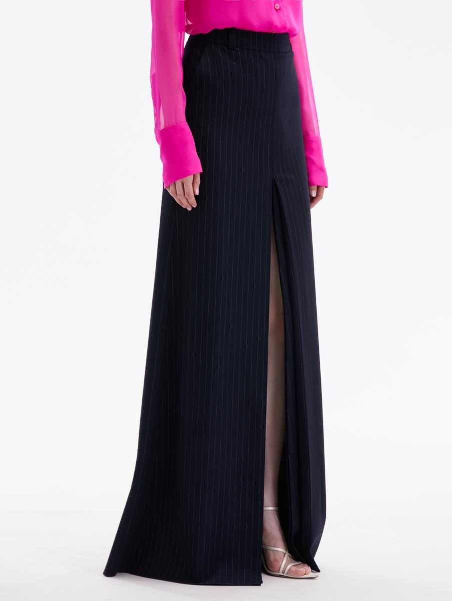 PINSTRIPED MAXI SKIRT - 5