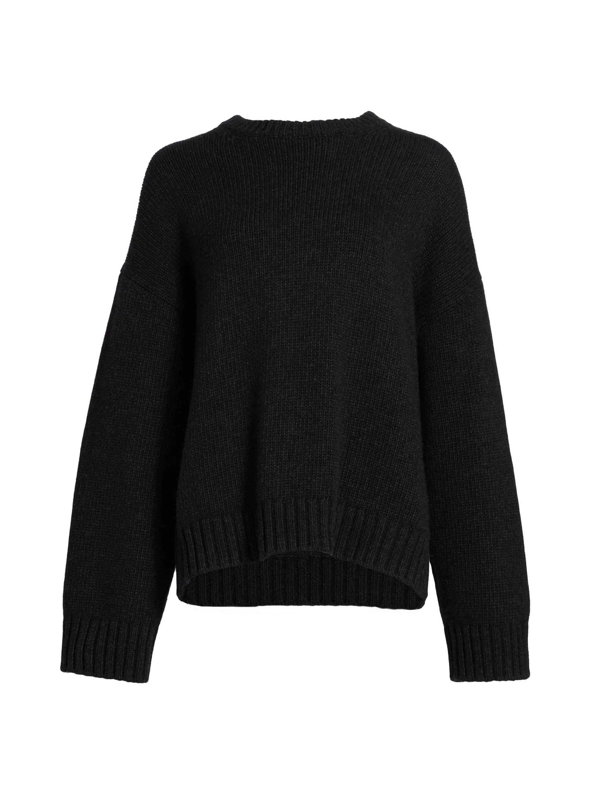 Women's Chunky Wool-Blend Sweater - Phantom - 1