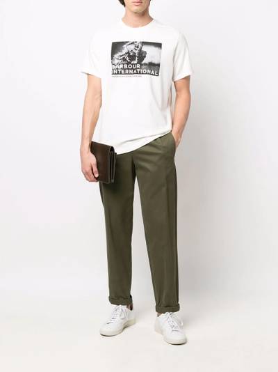 Barbour logo crew-neck T-shirt outlook