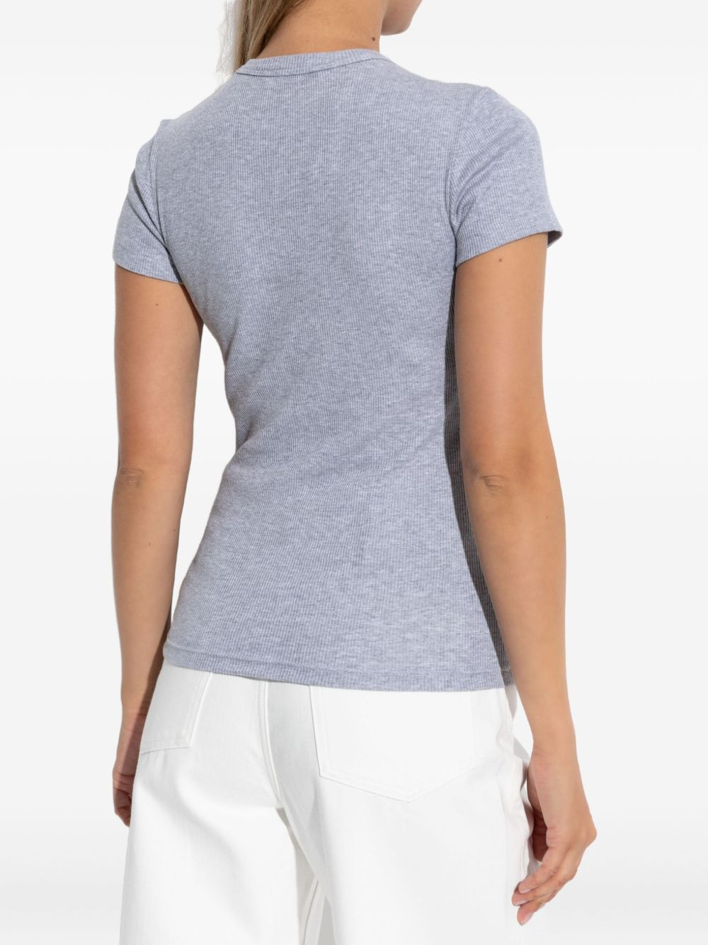ribbed crew-neck t-shirt - 4