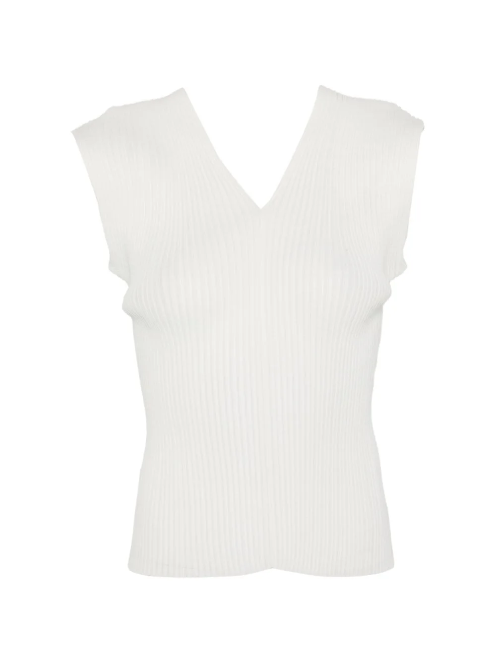 V-neck ribbed top - 1