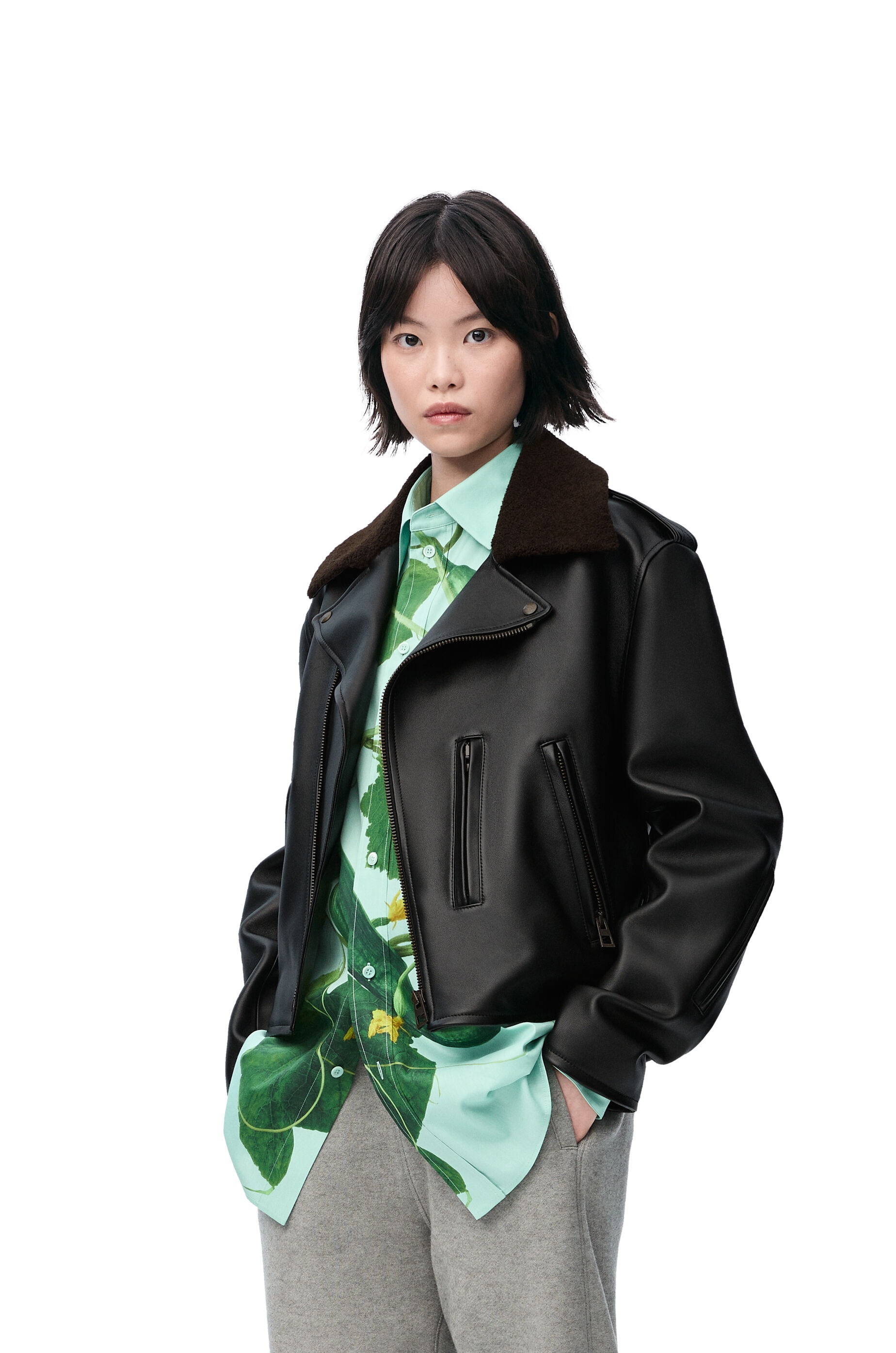 Biker jacket in nappa lambskin - 3
