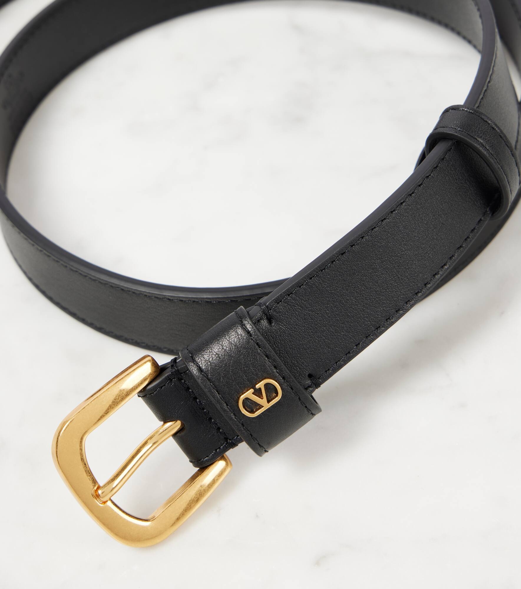 VLogo leather belt - 3