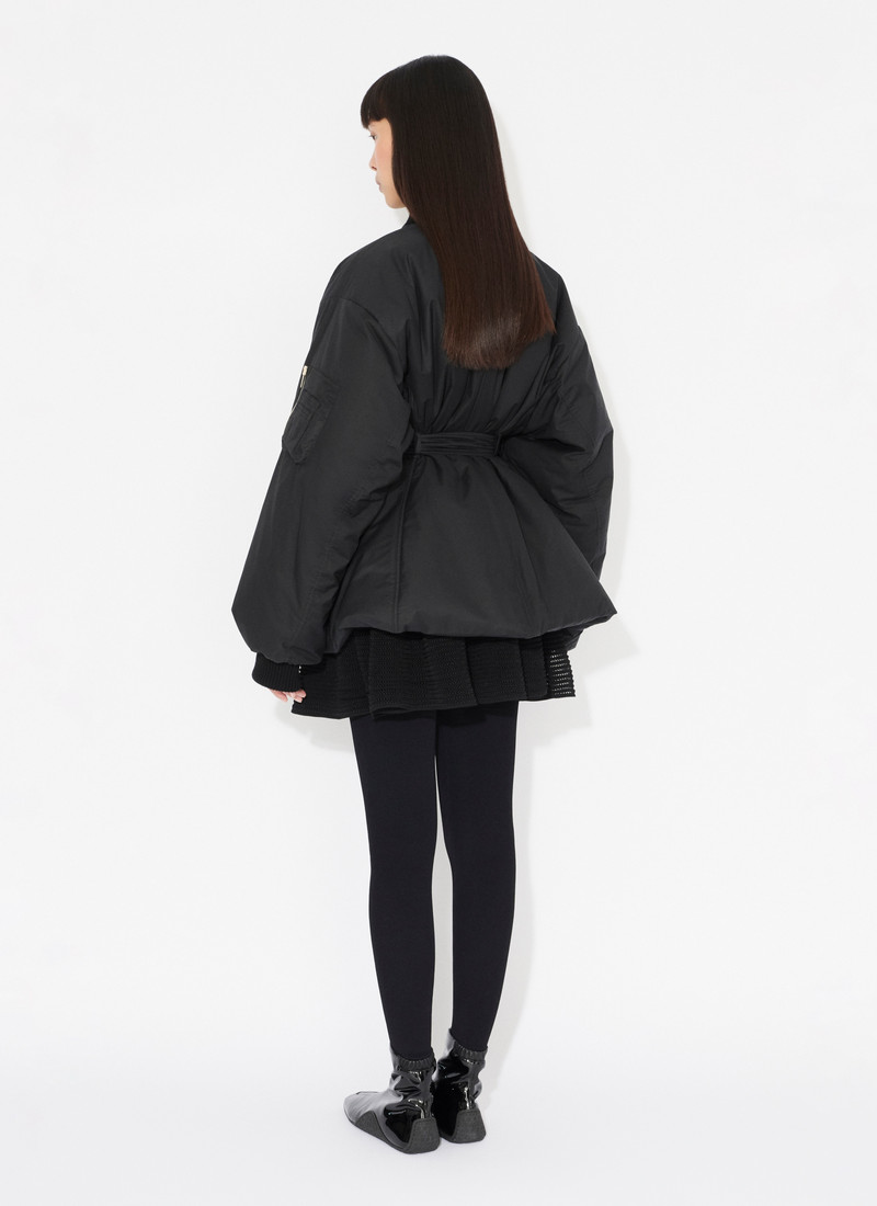 Alaïa COTTON BELTED BOMBER JACKET outlook