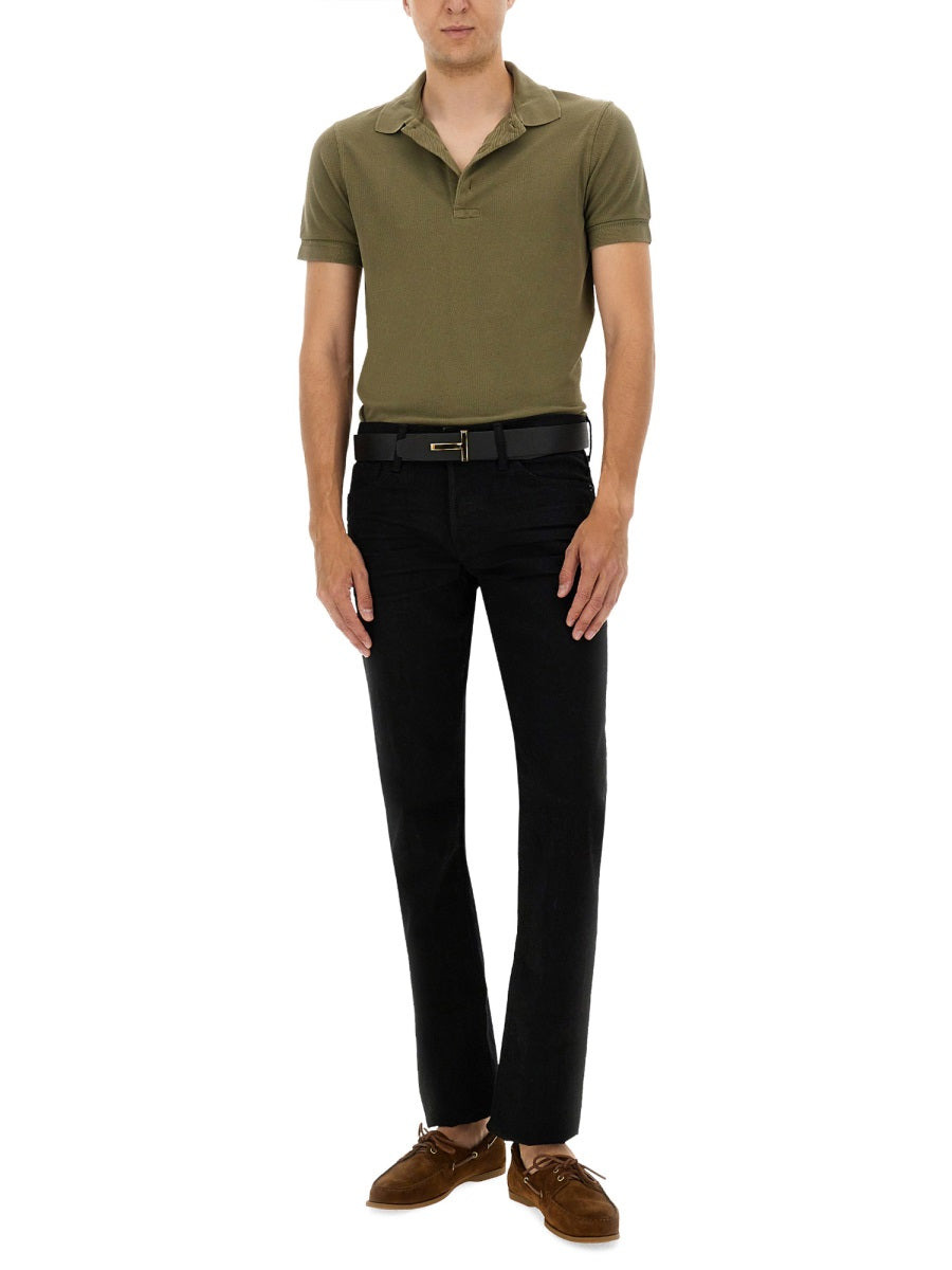 Tom Ford Men Pique Polo. - 4