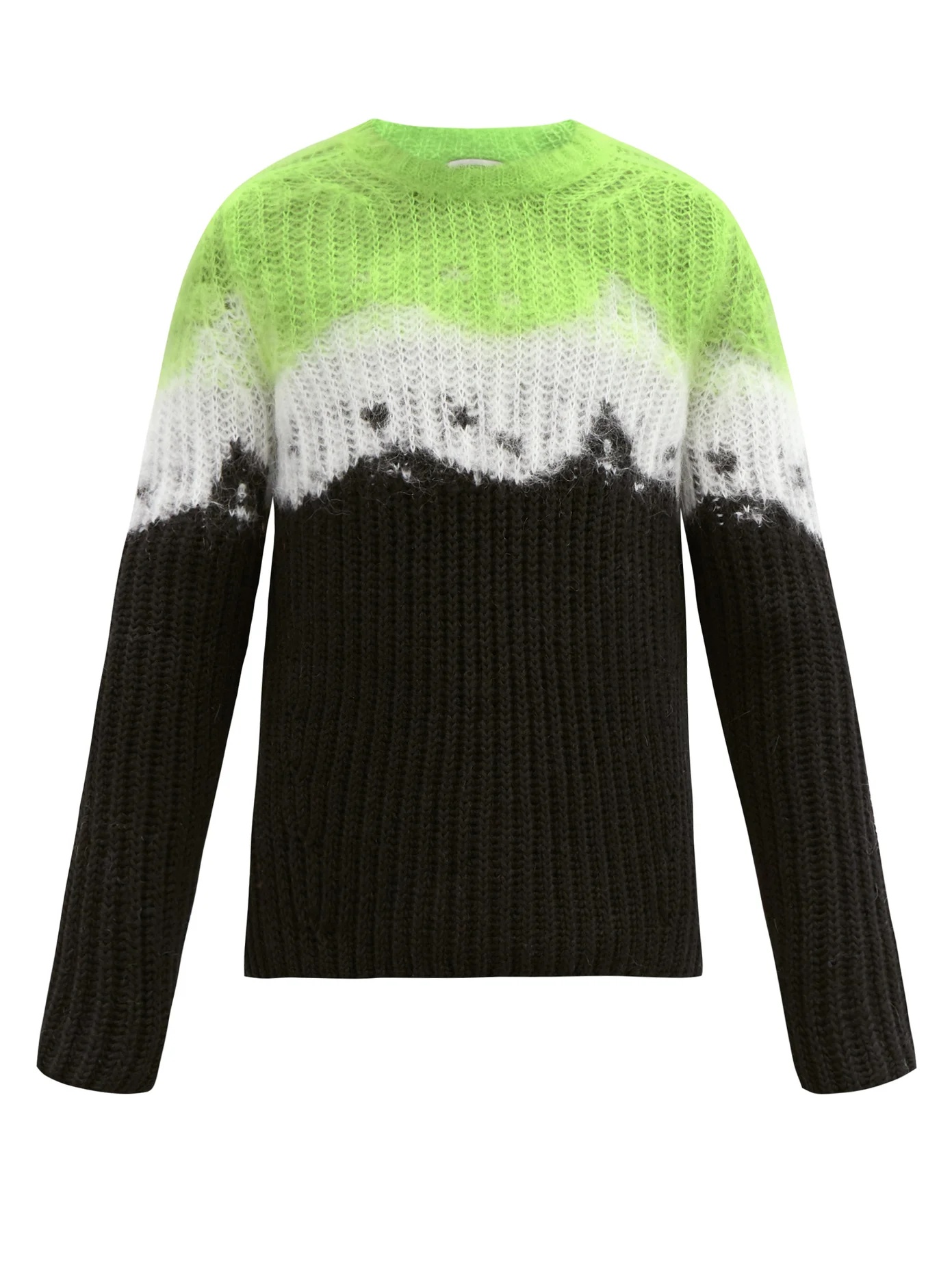 Jelly Block tie dye-intarsia wool sweater - 1