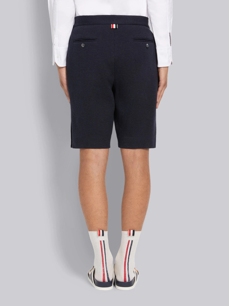 Navy Double Face Tech Seersucker Backstrap Bermuda Short 3