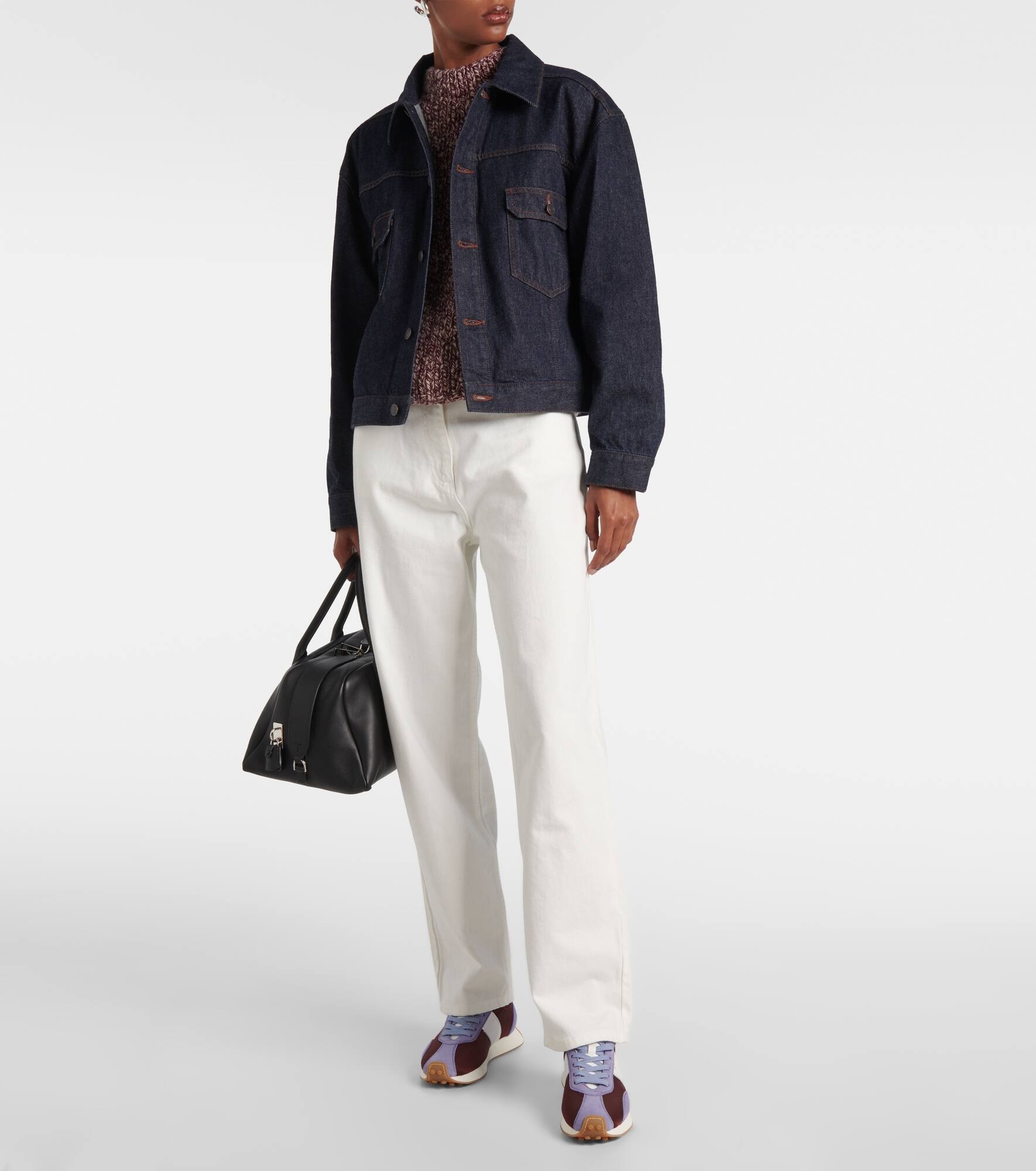 T Vintage suede-trimmed sneakers - 3