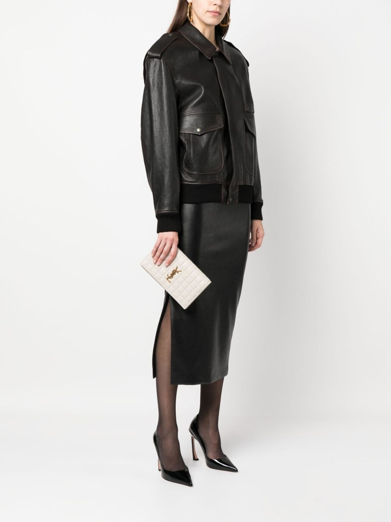 SAINT LAURENT Cassandre matelassé leather clutch outlook