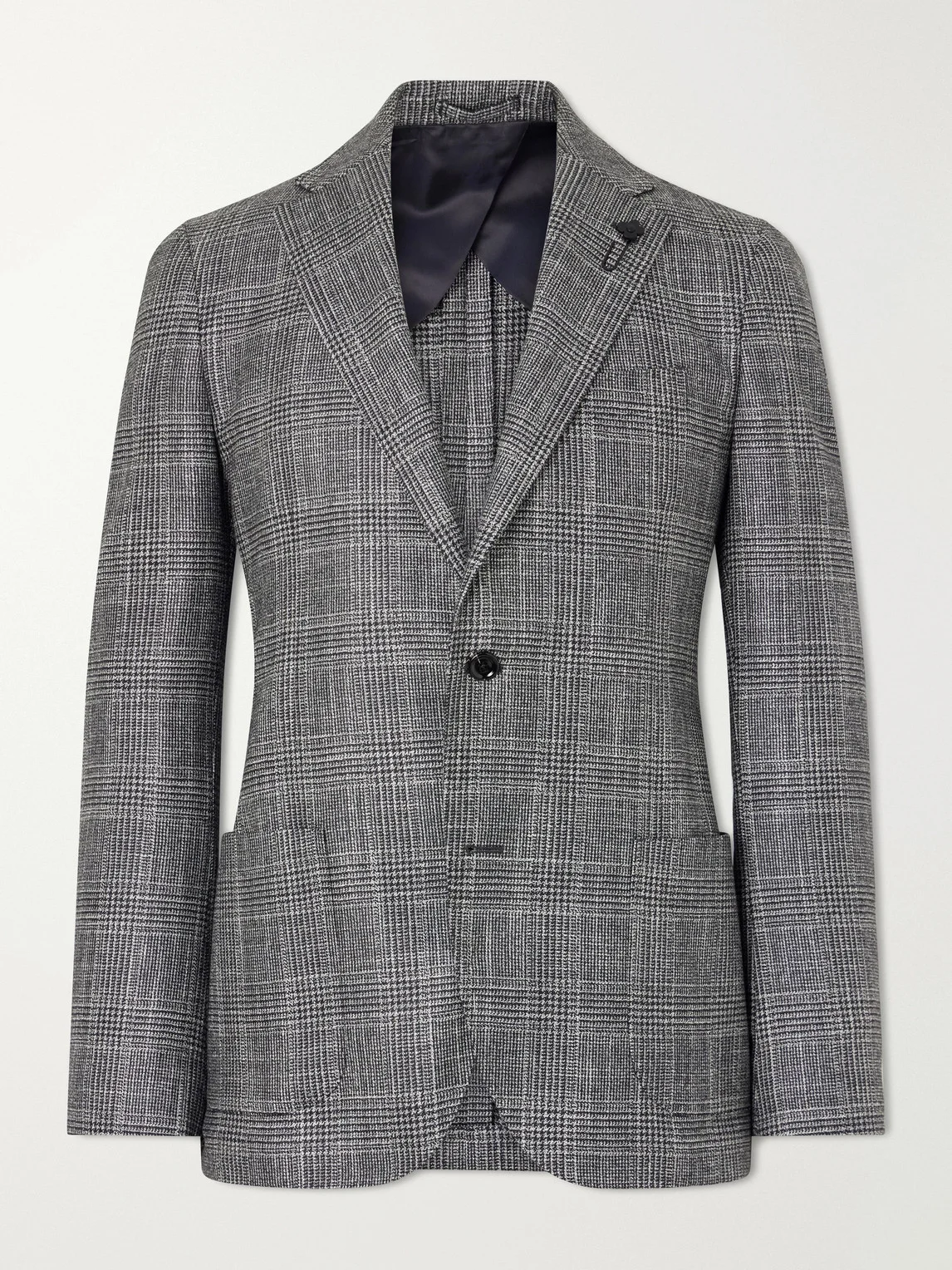 Prince Of Wales Checked Wool, Silk and Cashmere-Blend Blazer - 1