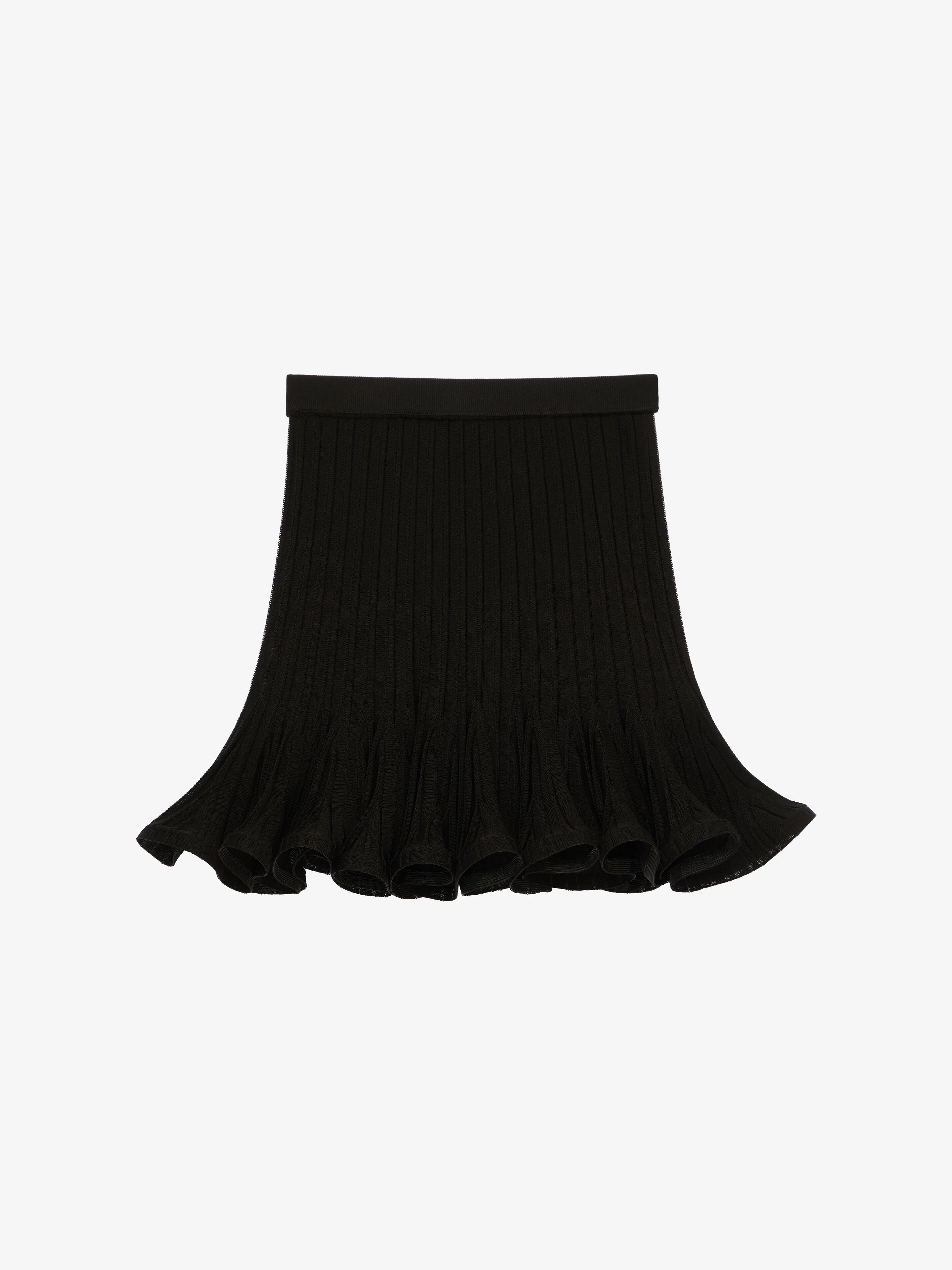 MINI SKIRT IN KNIT WITH PLEATS - 1