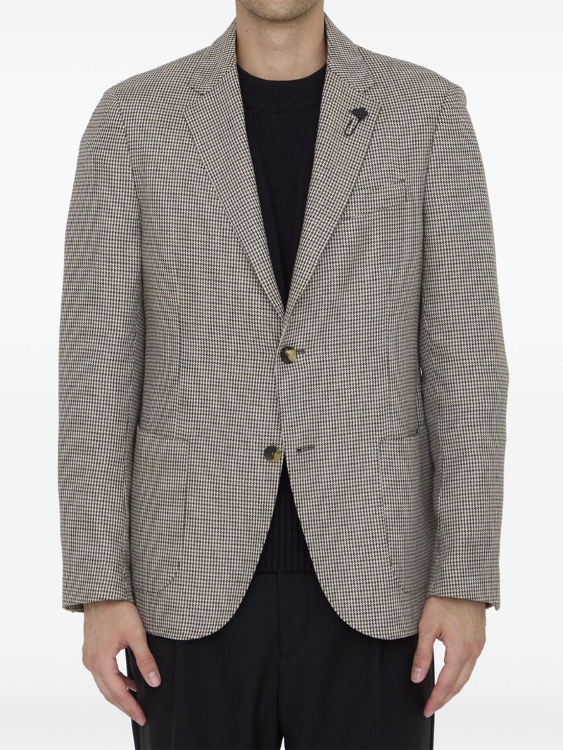 houndstooth-pattern blazer 1