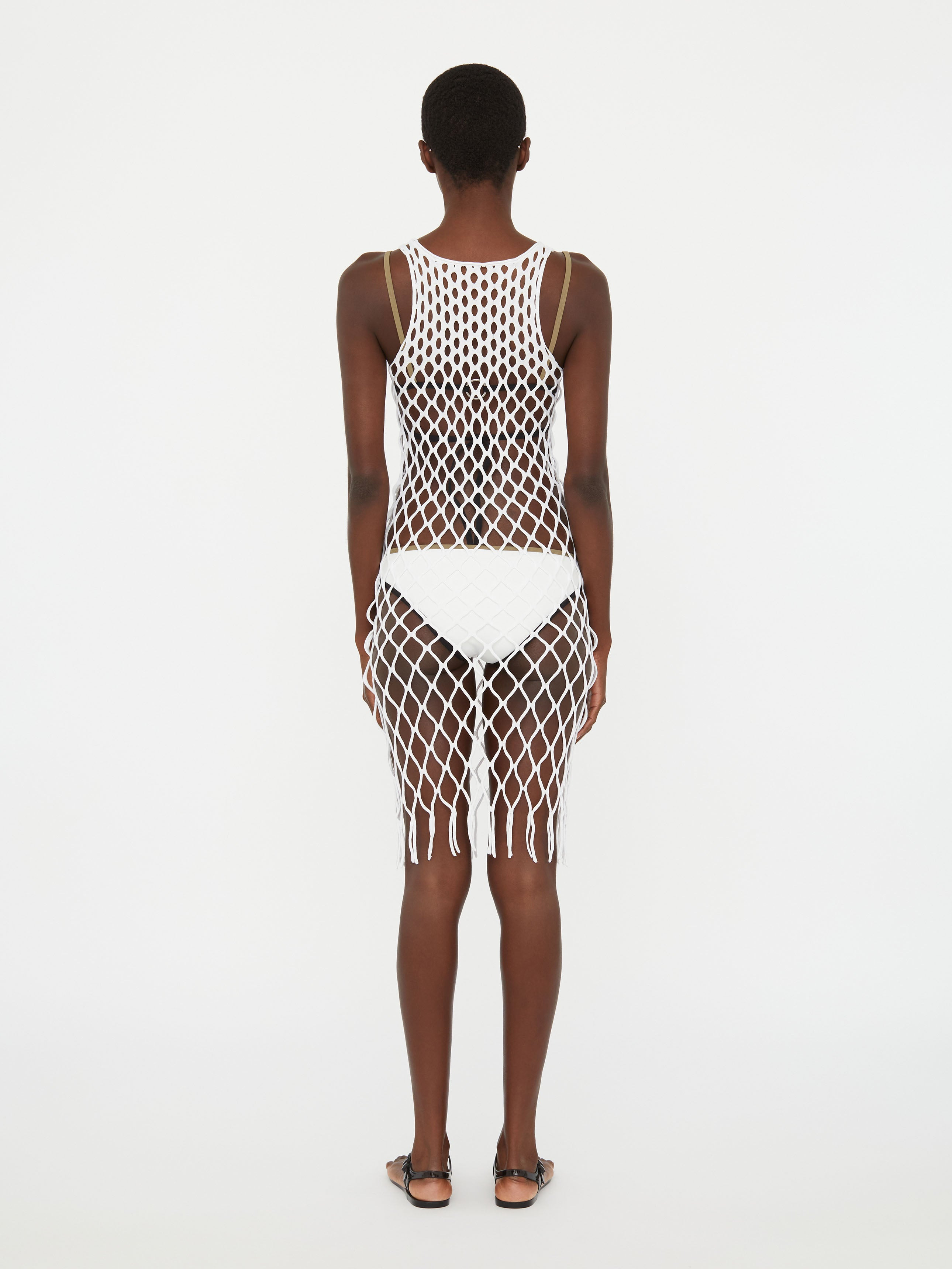 Knitted Mesh Tank Dress - 5