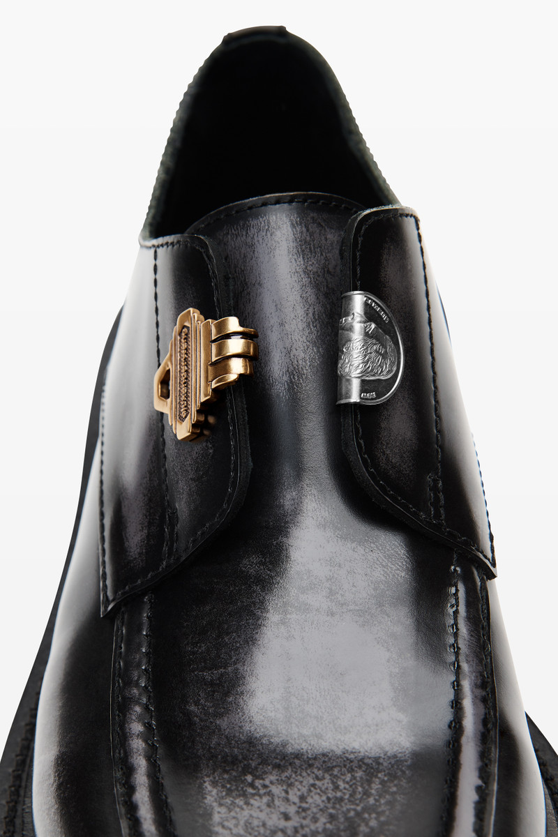 Alexander Wang Black & Grey Leather Dixon Derby outlook