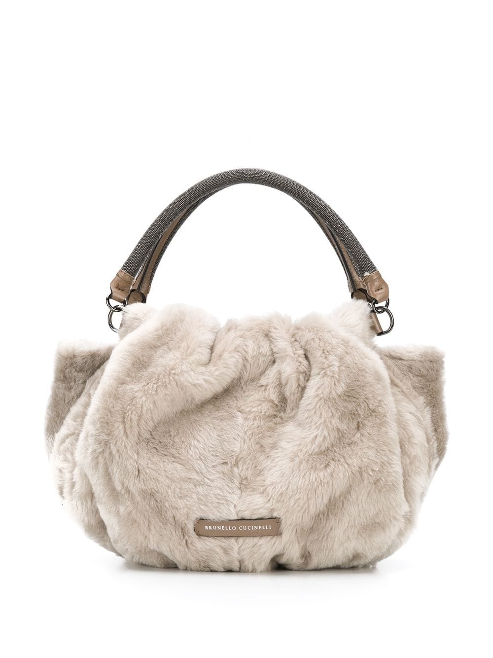 shearling tote bag - 1