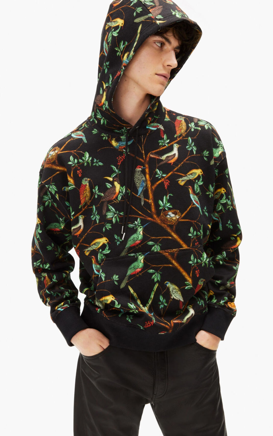 'Tapestry of birds' oversized sweatshirt - 4