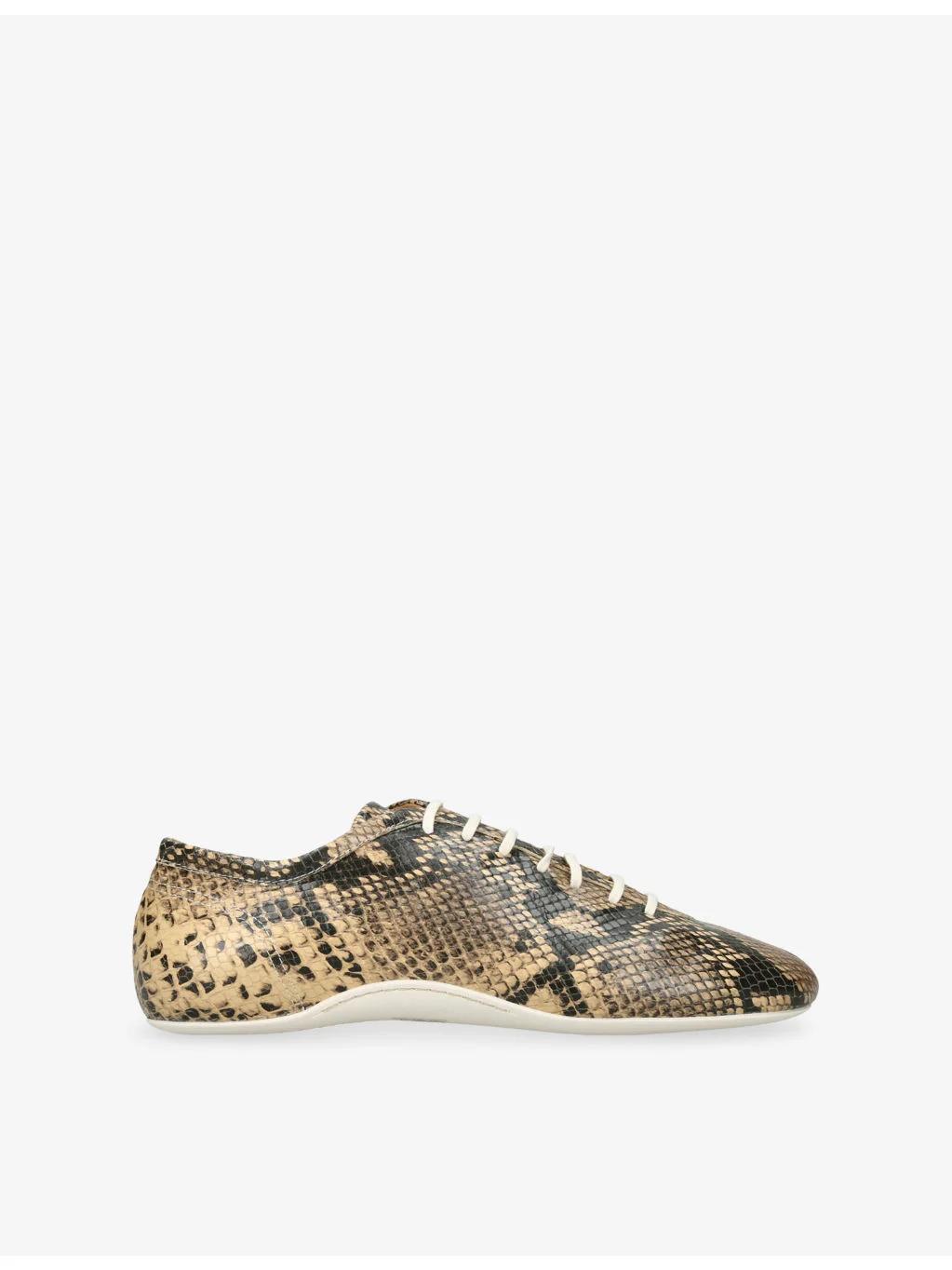 Ballet Snake-Print Leather Trainers - 1